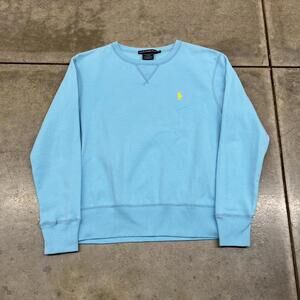 vintage polo ralph lauren sport baby blue small logo crewneck size medium WOMENS